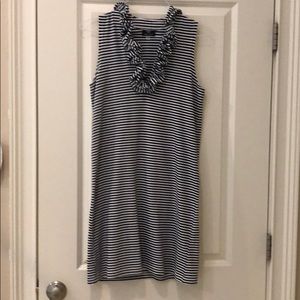 Pin striped cotton shift dress